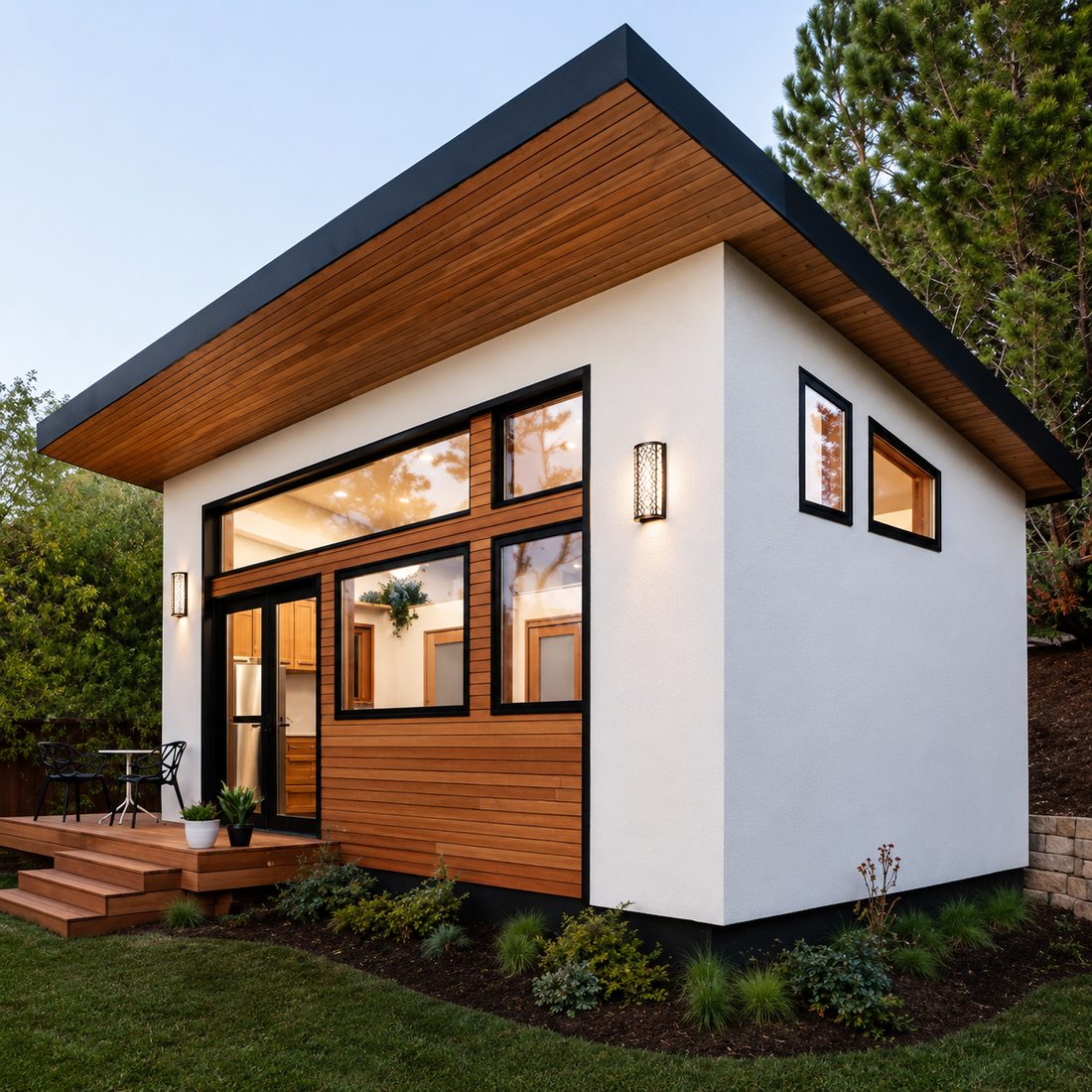A finished detached unit